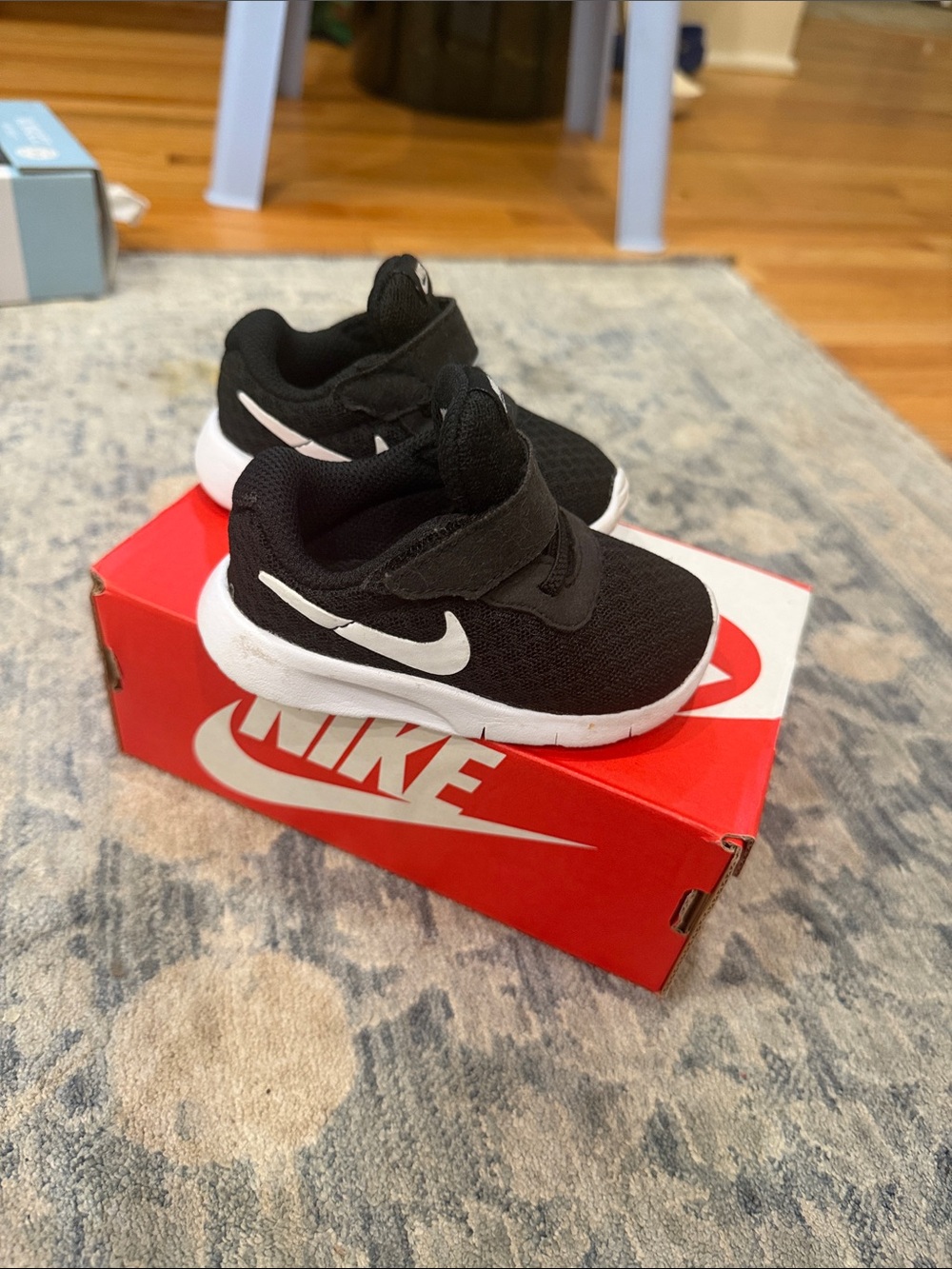 Nike Black and White Toddler Slip-On Sneakers